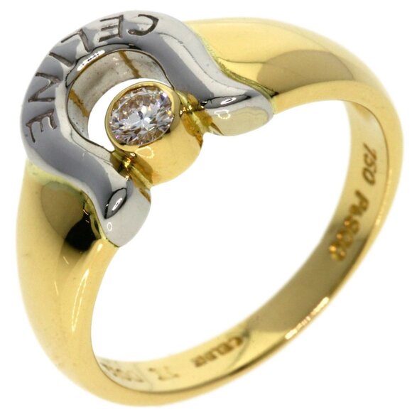 CELINE 18k Yellow Gold Diamond Ring - Picture 2 of 11